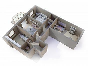 3-комнатная, 68 м² — ЖК ЖК Алгоритм