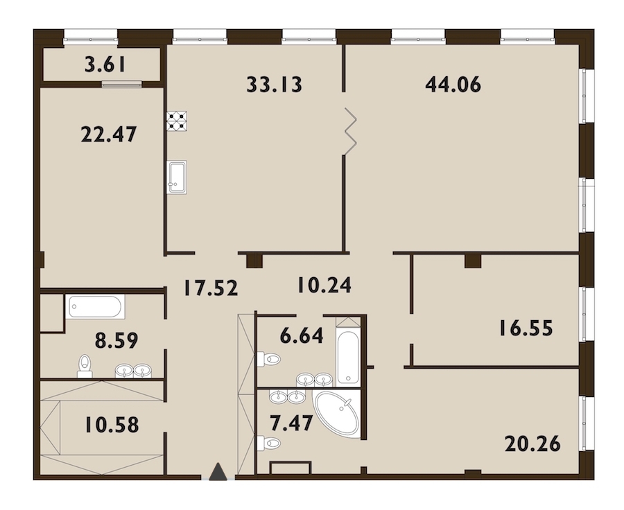 4-комнатная, 199 м² — ЖК ЖК Neva Haus (Нева Хаус)