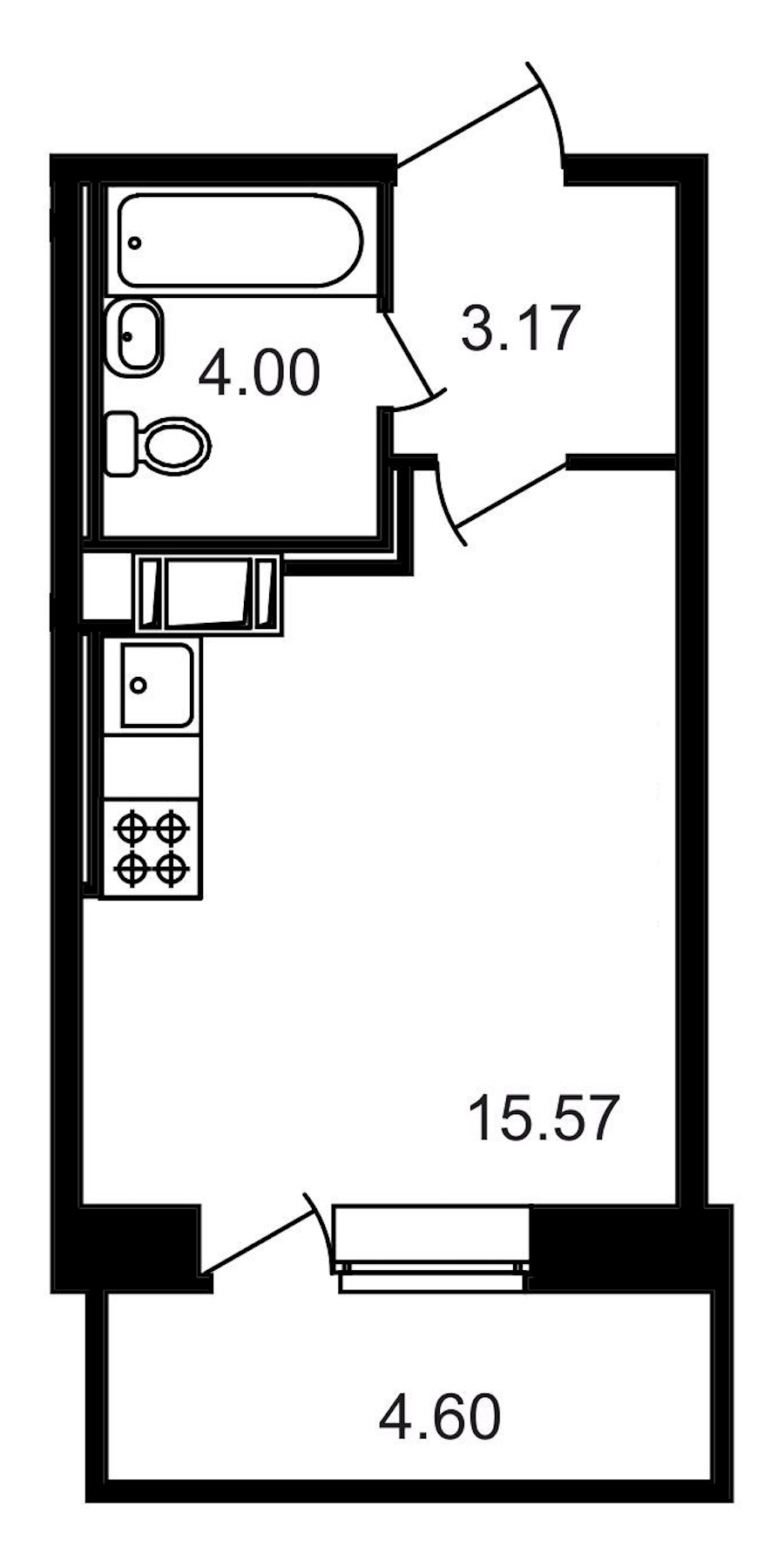 Студия, 27 м² — ЖК ЖК Северный