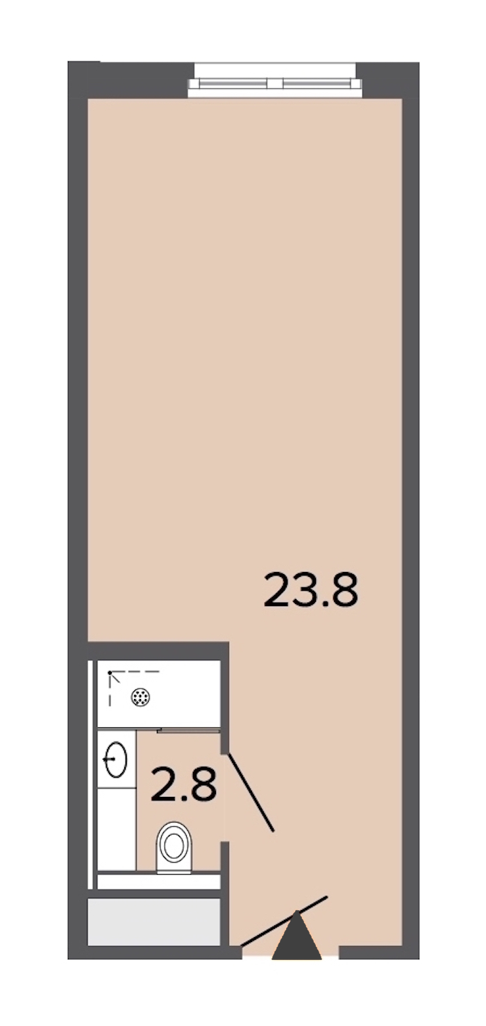 Студия, 27 м² — ЖК Апарт-отель Studio Moskovsky (Студио Московский)