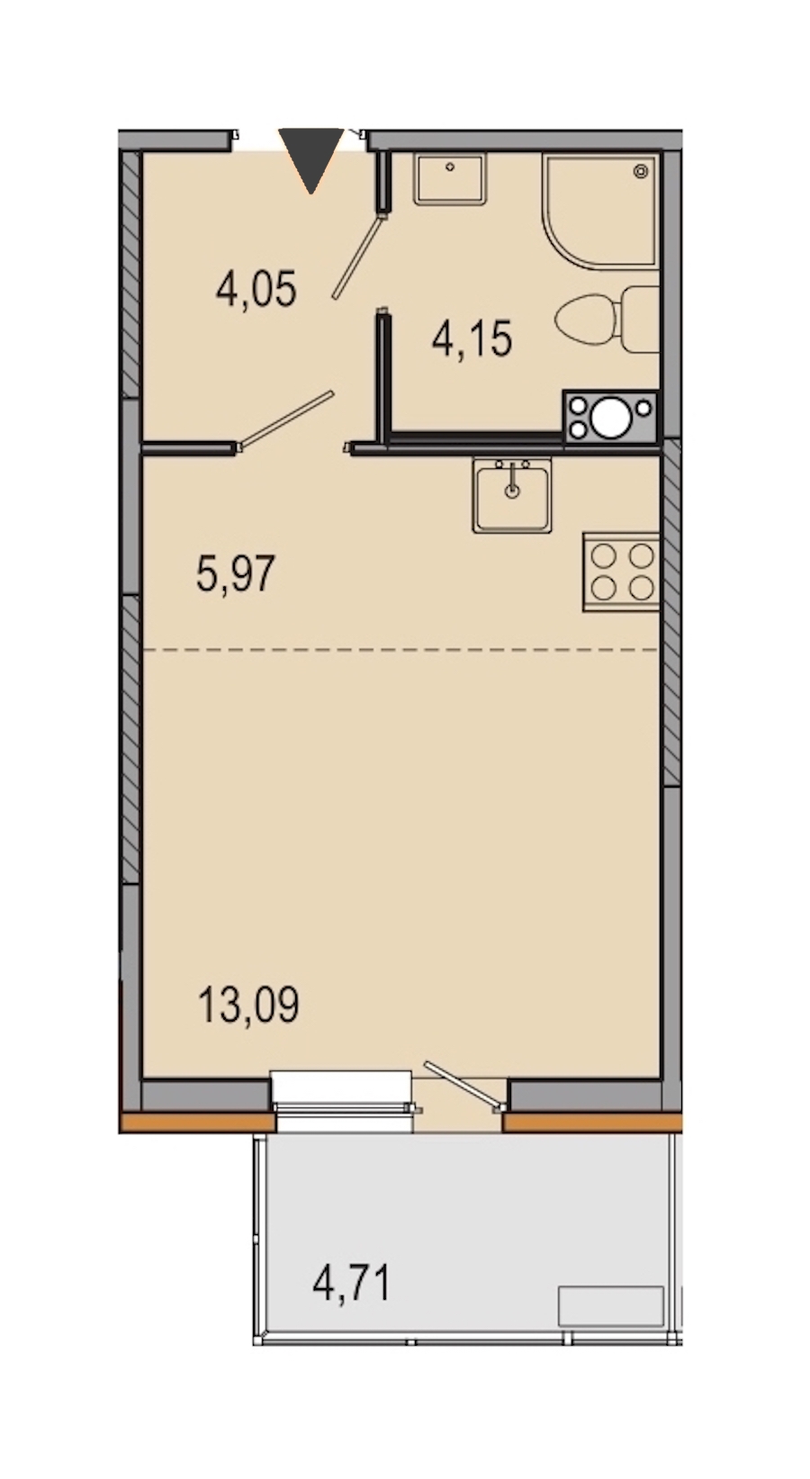 Студия, 27 м² — ЖК ЖК ТАРМО