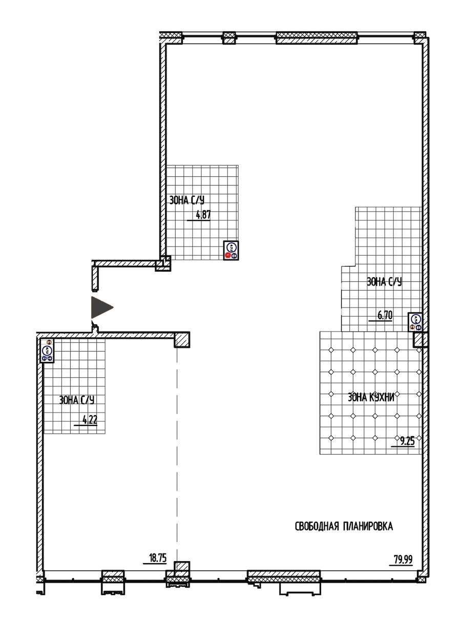 1-комнатная, 124 м² — ЖК ЖК Маленькая Франция