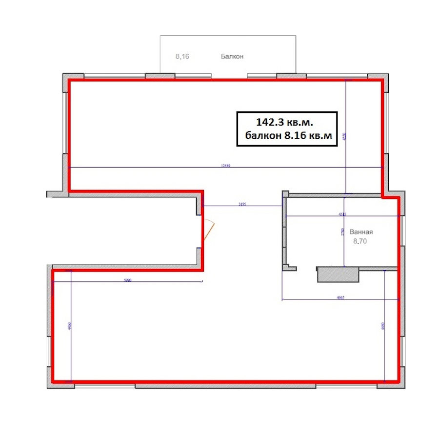 1-комнатная, 142 м² — ЖК ЖК Лахта Парк