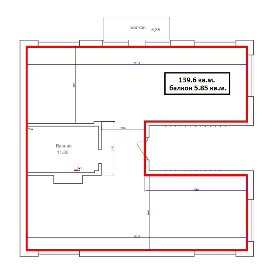 1-комнатная, 138 м² — ЖК ЖК Лахта Парк