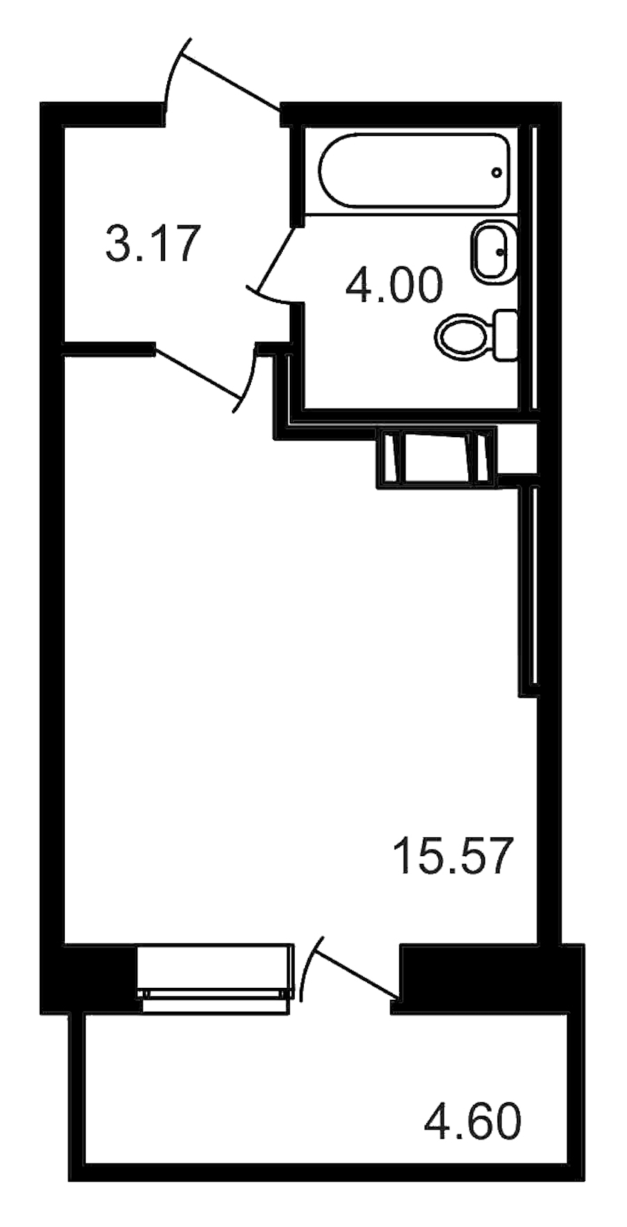 Студия, 27 м² — ЖК ЖК Северный