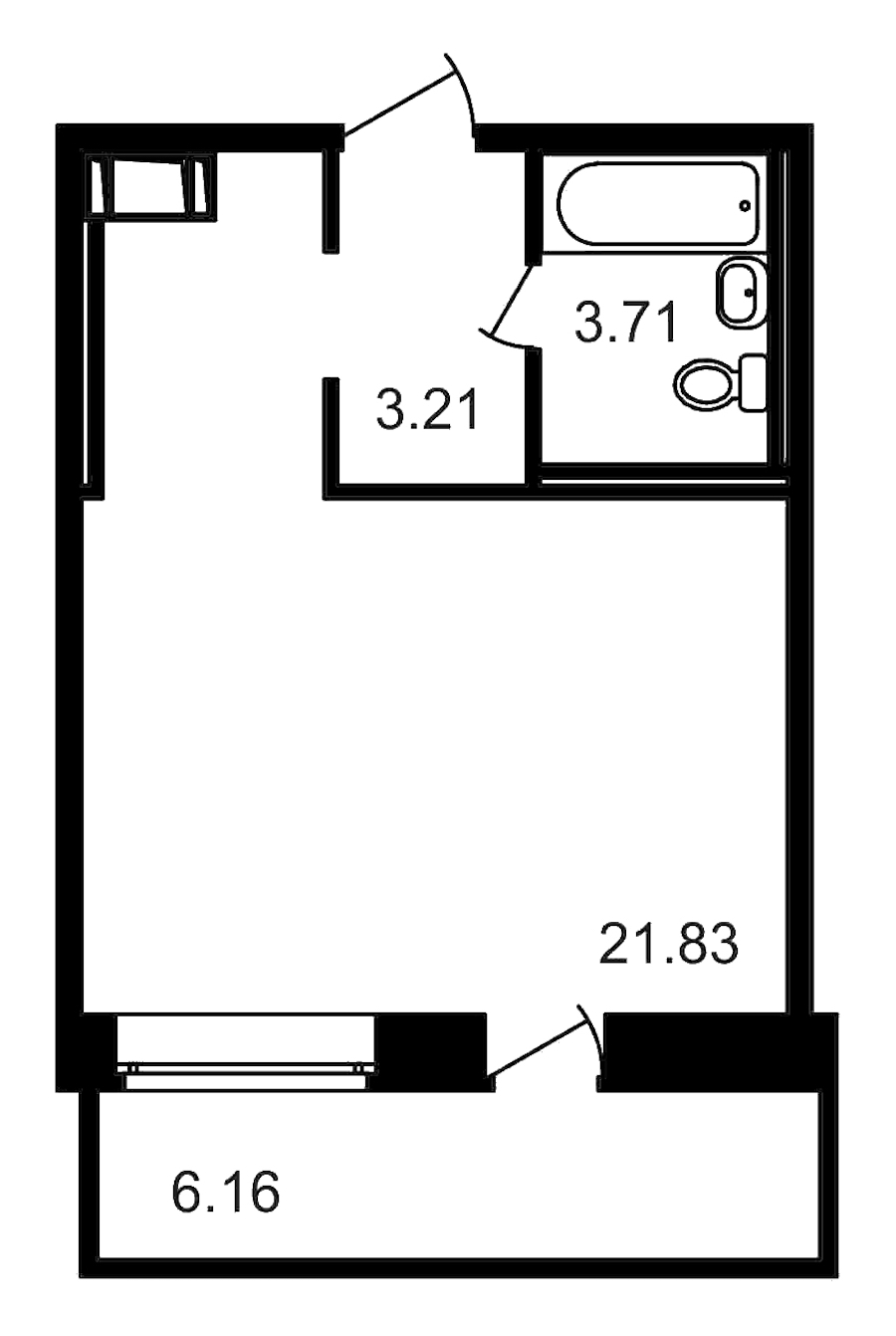 Студия, 35 м² — ЖК ЖК Северный