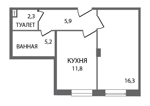 1-комнатная, 42 м² — ЖК ЖК ЗемлЯнино
