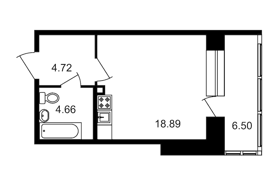 Студия, 35 м² — ЖК Клубный дом Волковский