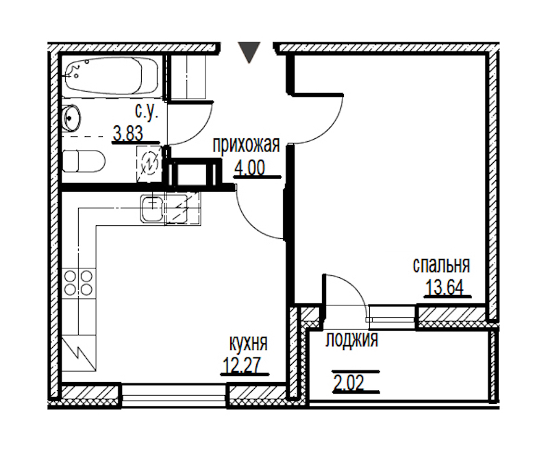 1-комнатная, 36 м² — ЖК ЖК ID Мурино (Айди Мурино)