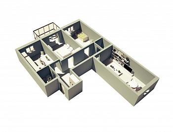 3-комнатная, 68 м² — ЖК ЖК Алгоритм