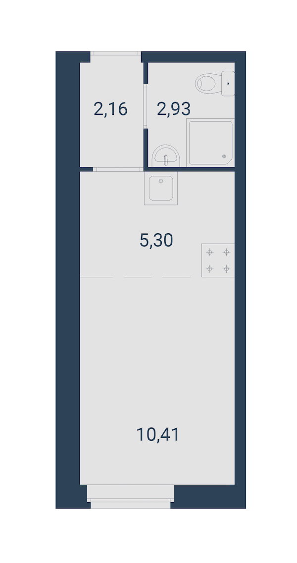 Студия, 21 м² — ЖК ЖК Материк