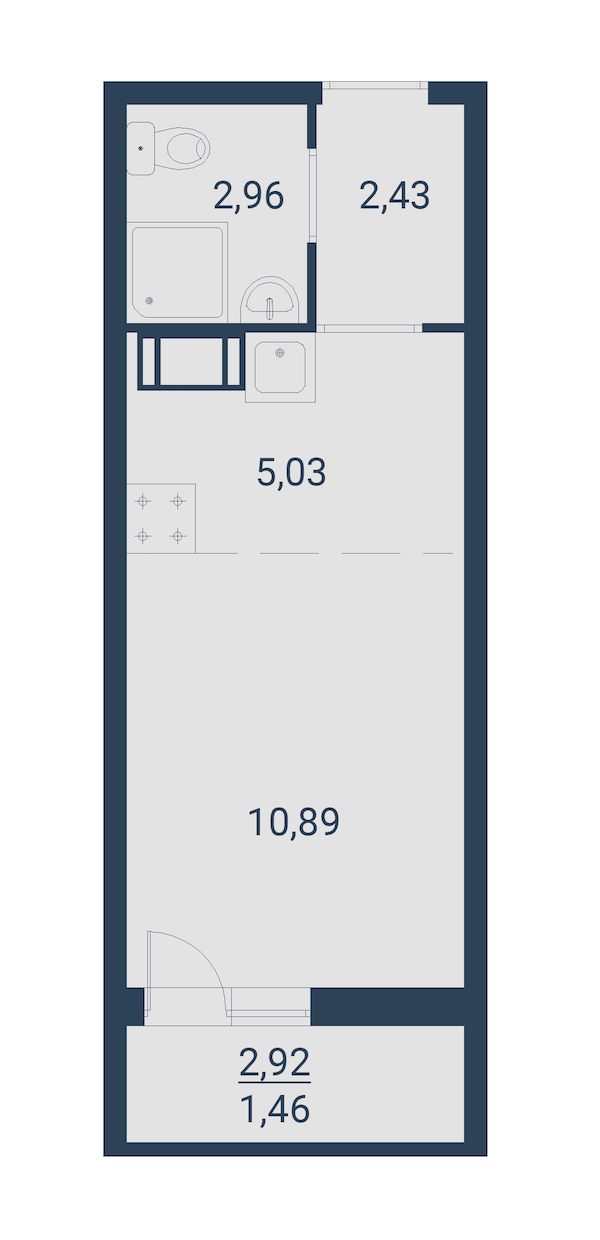 Студия, 23 м² — ЖК ЖК Материк