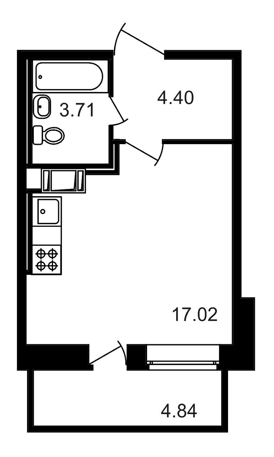 Студия, 30 м² — ЖК ЖК Северный