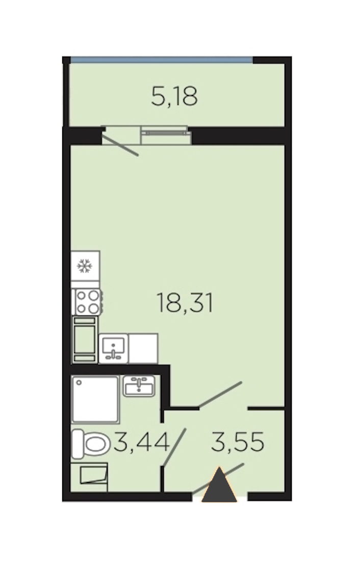 Студия, 30 м² — ЖК Апарт-комплекс Like (Лайк)