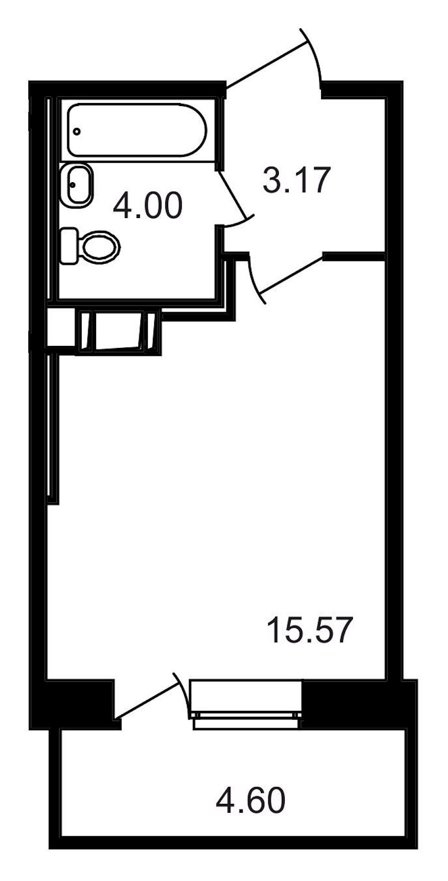 Студия, 27 м² — ЖК ЖК Северный