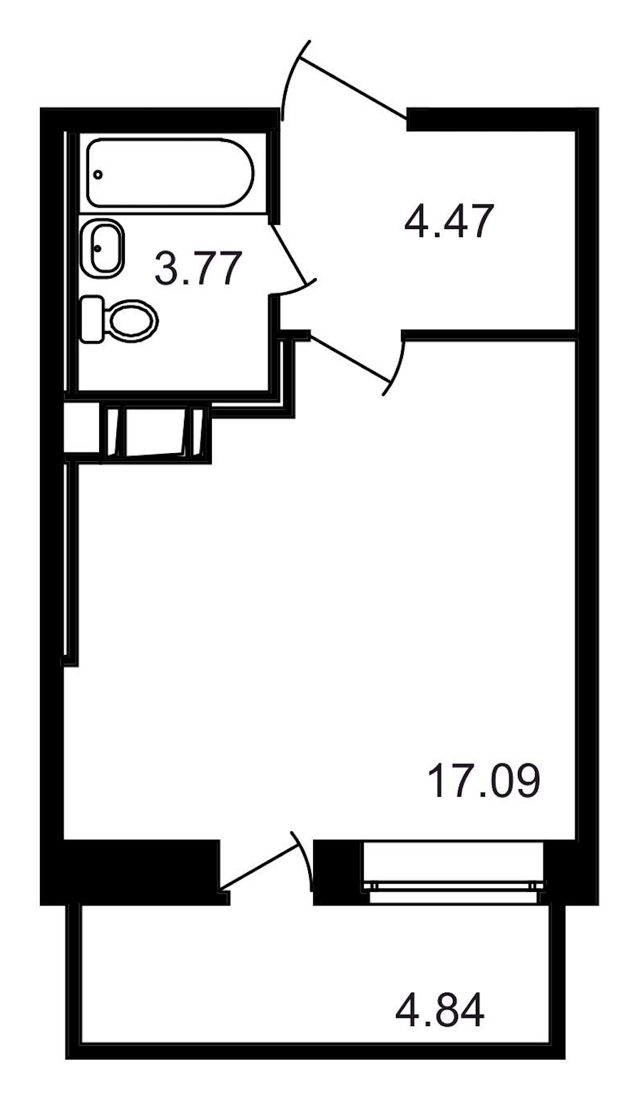 Студия, 30 м² — ЖК ЖК Северный
