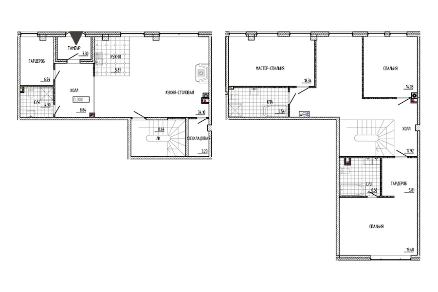 3-комнатная, 182 м² — ЖК ЖК Маленькая Франция