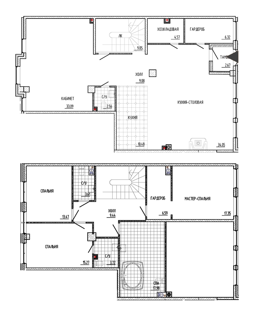 4-комнатная, 228 м² — ЖК ЖК Маленькая Франция