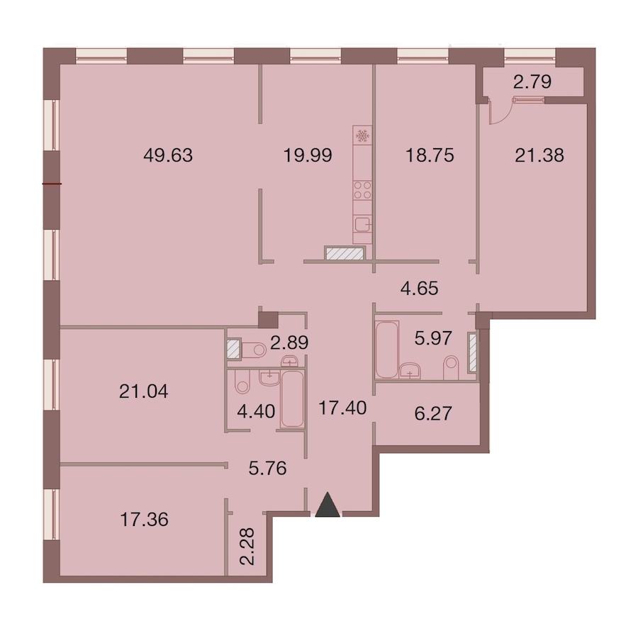 5-комнатная, 199 м² — ЖК ЖК Neva Haus (Нева Хаус)