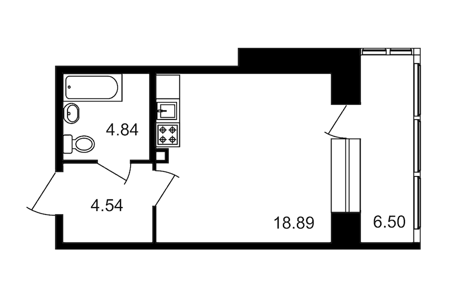 Студия, 35 м² — ЖК Клубный дом Волковский