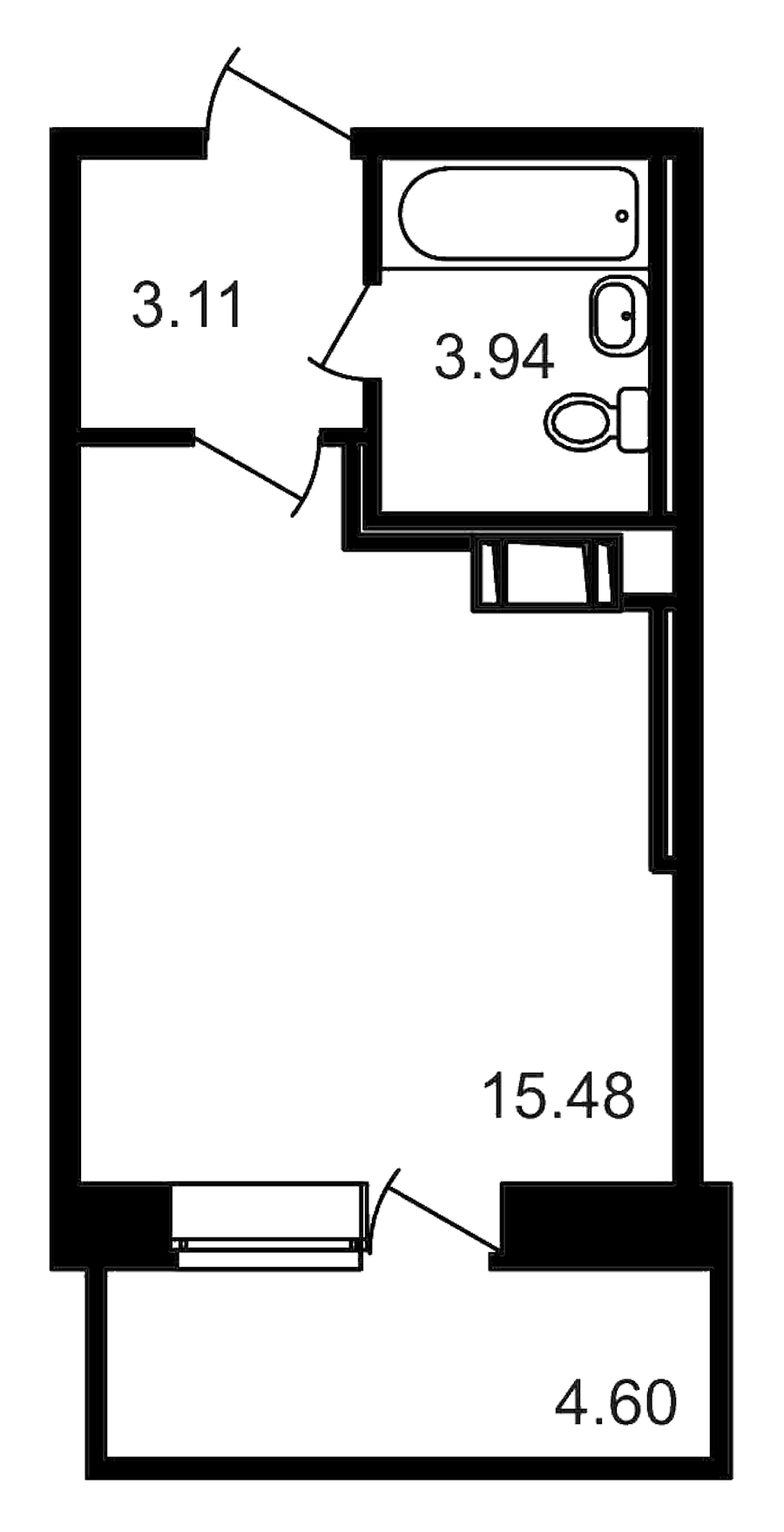 Студия, 27 м² — ЖК ЖК Северный