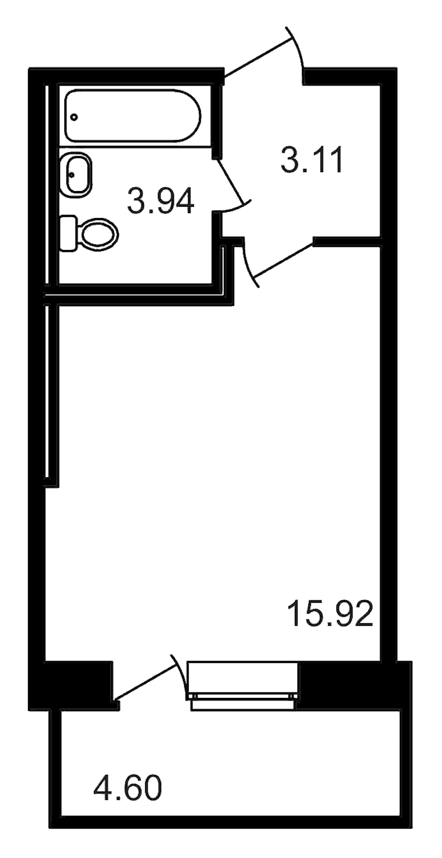 Студия, 28 м² — ЖК ЖК Северный