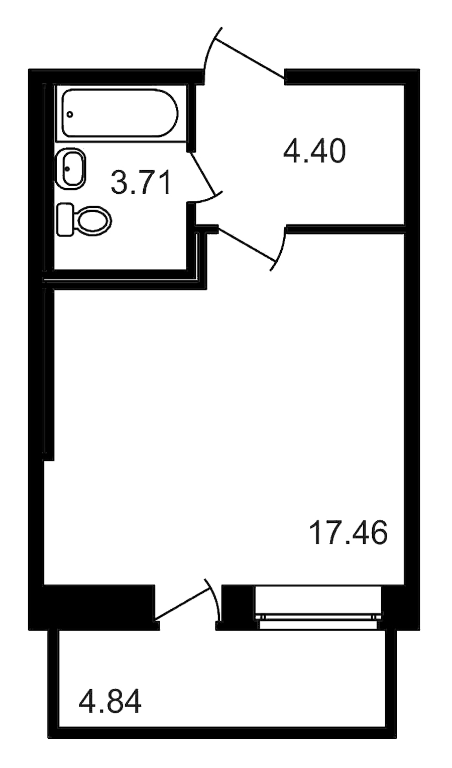 Студия, 30 м² — ЖК ЖК Северный