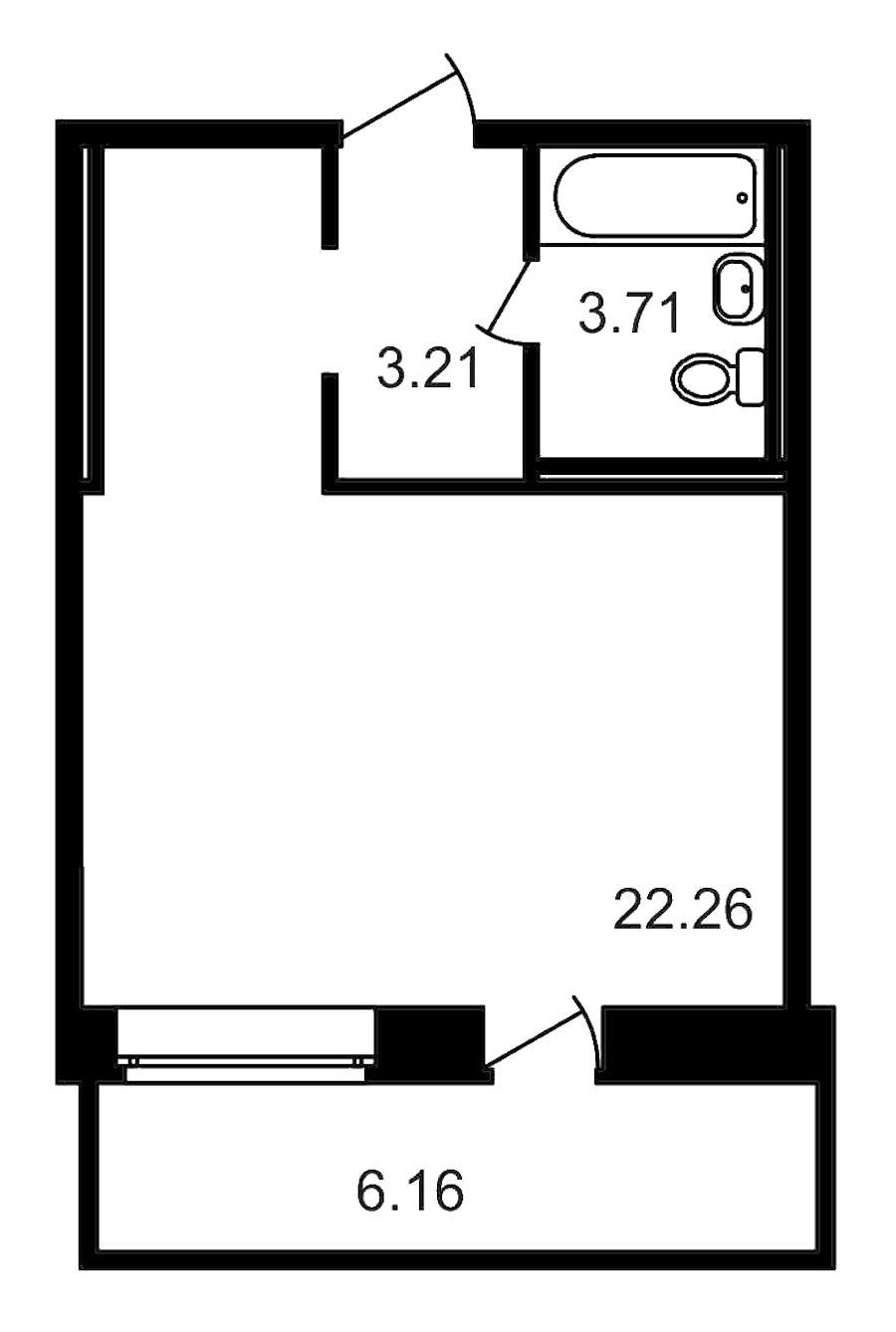 Студия, 35 м² — ЖК ЖК Северный