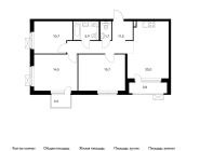 3-комнатная, 81 м² — ЖК ЖК Орловский парк