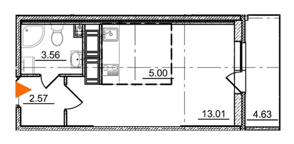 Студия, 24 м² — ЖК ЖК МореОкеан