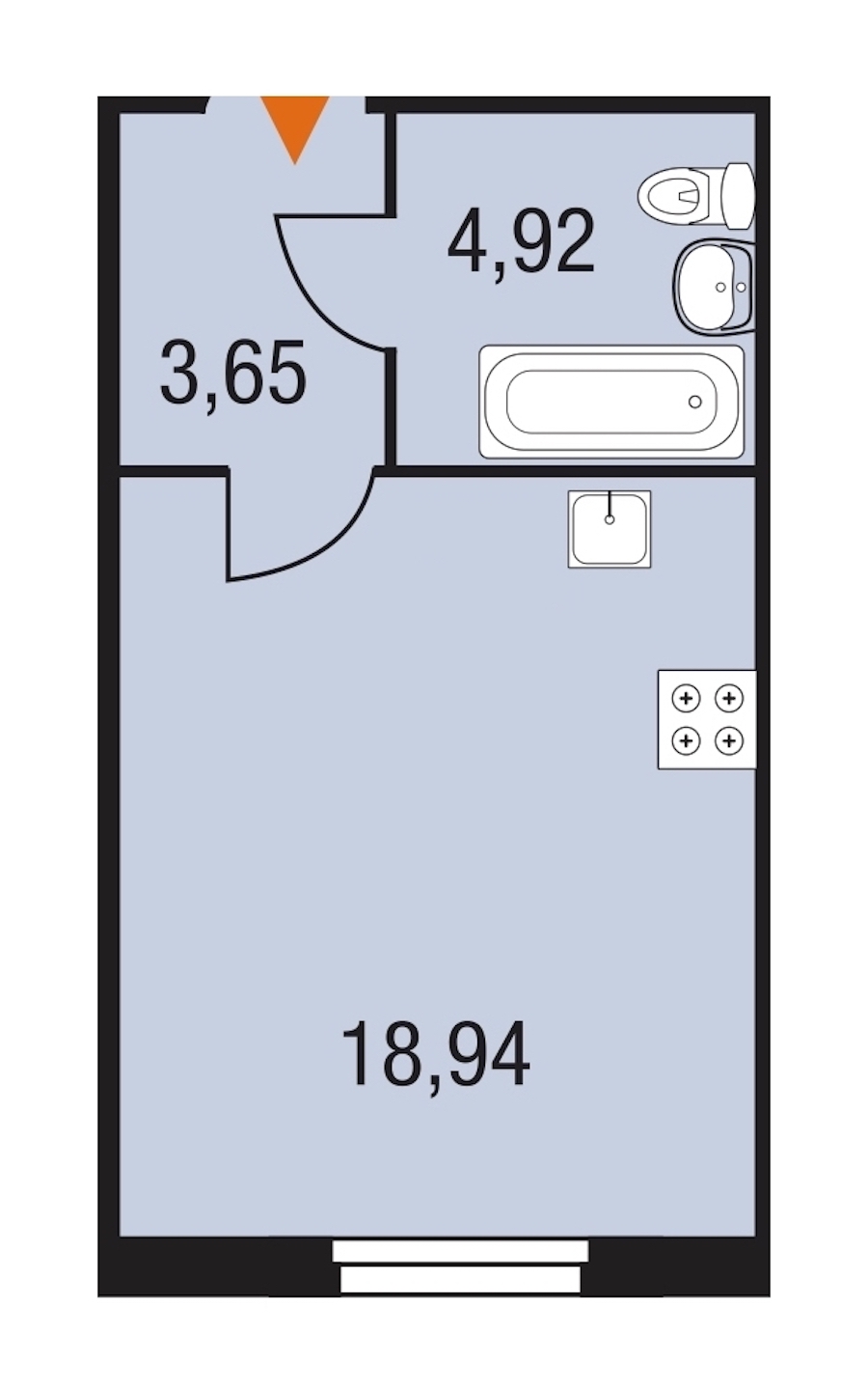 Студия, 28 м² — ЖК ЖК Горки Парк