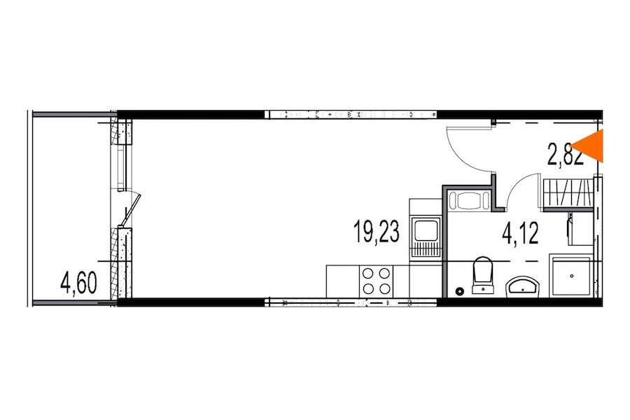 Студия, 26 м² — ЖК ЖК Притяжение