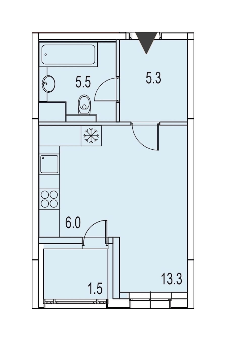 Студия, 32 м² — ЖК ЖК Лайф Лесная