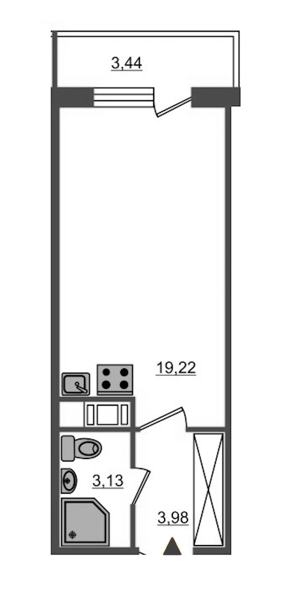 Студия, 26 м² — ЖК Апарт-комплекс М97