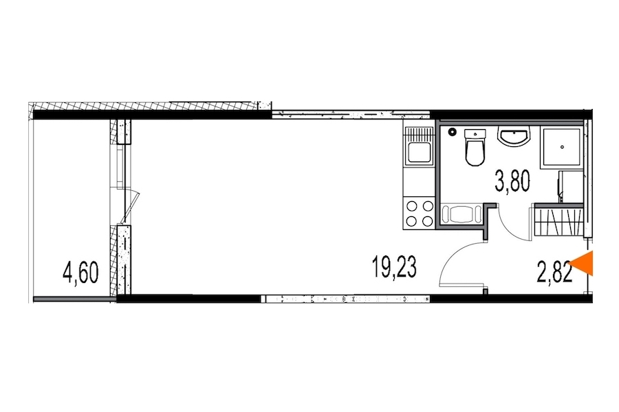 Студия, 26 м² — ЖК ЖК Притяжение