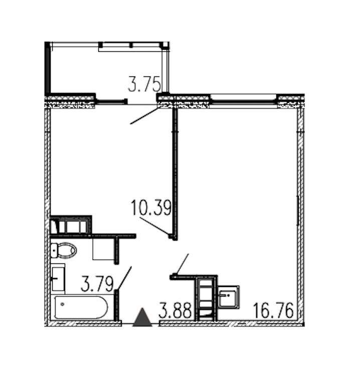 1-комнатная, 35 м² — ЖК ЖК Полис на московской