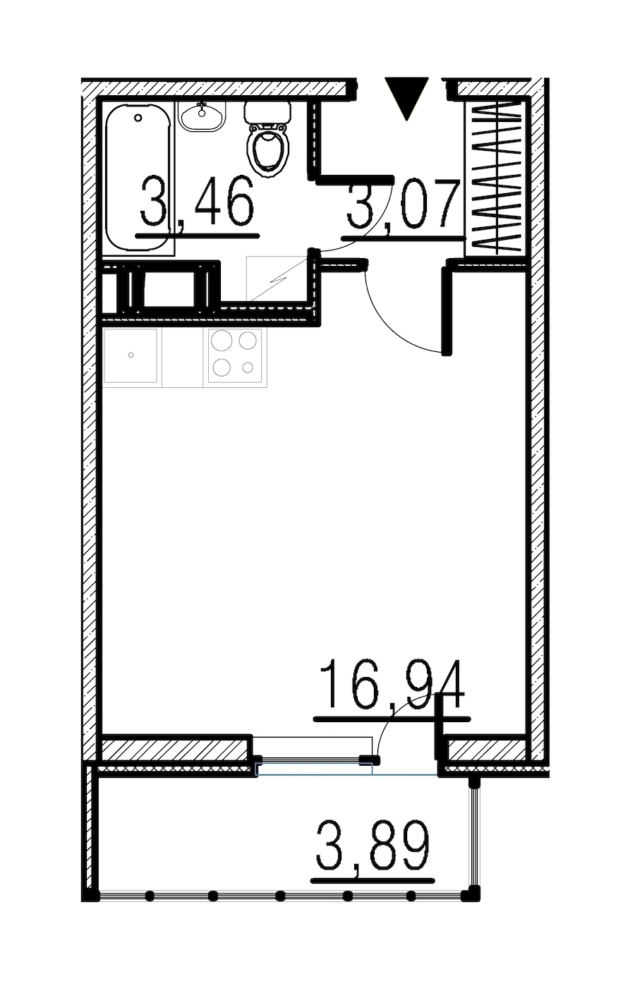 Студия, 23 м² — ЖК ЖК Мурино Парк