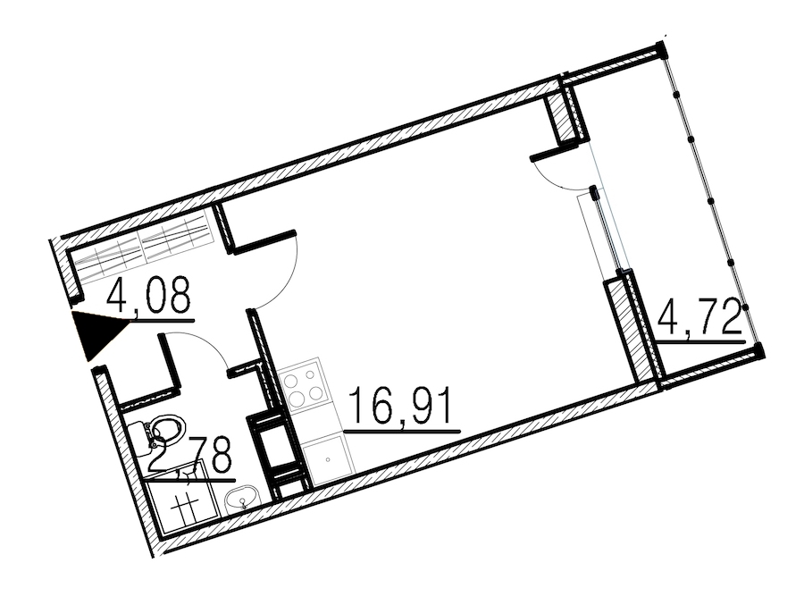 Студия, 24 м² — ЖК ЖК Мурино Парк