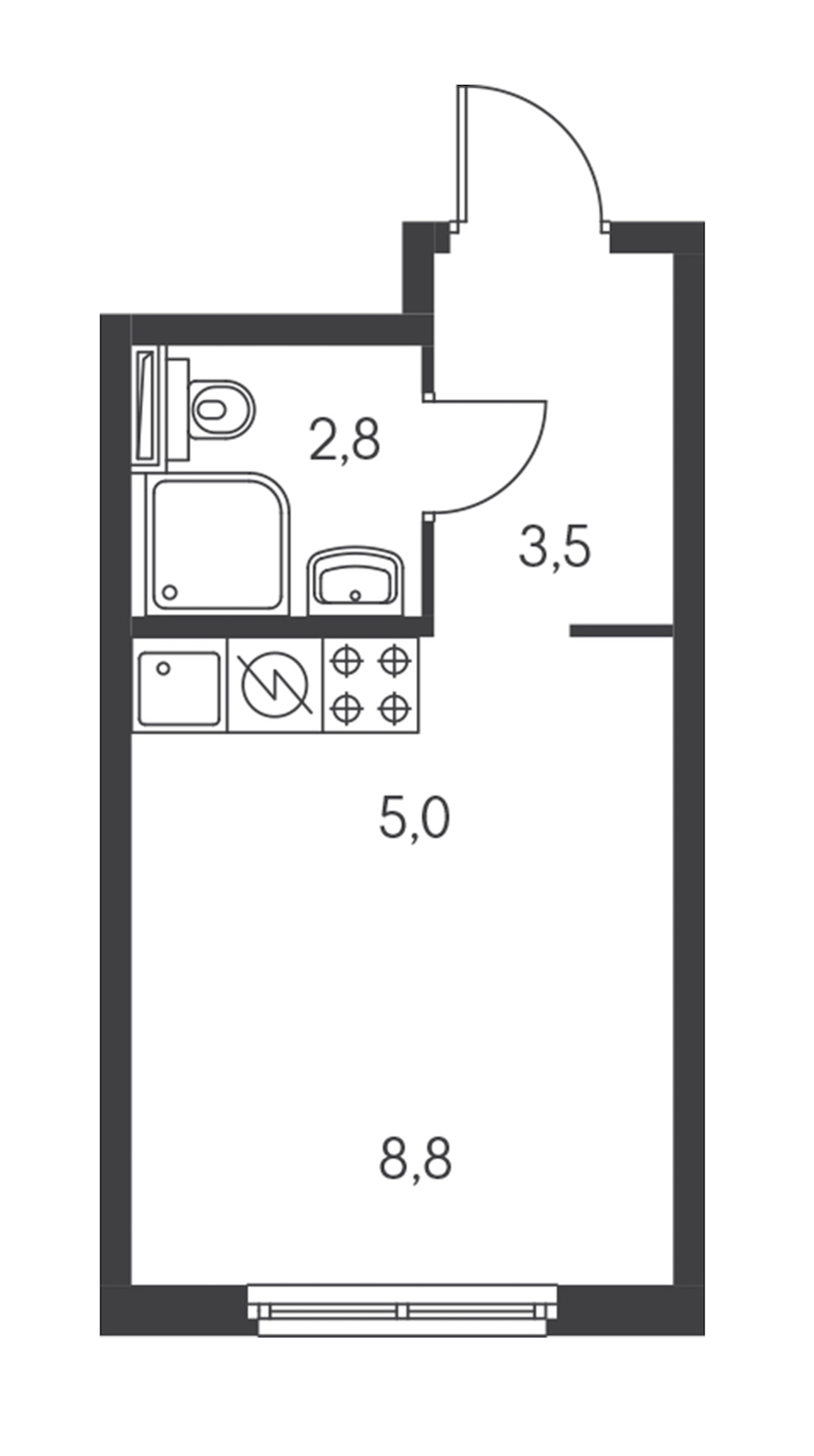 Студия, 20 м² — ЖК ЖК Орловский парк
