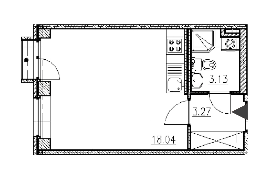 Студия, 24 м² — ЖК ЖК Фортеция