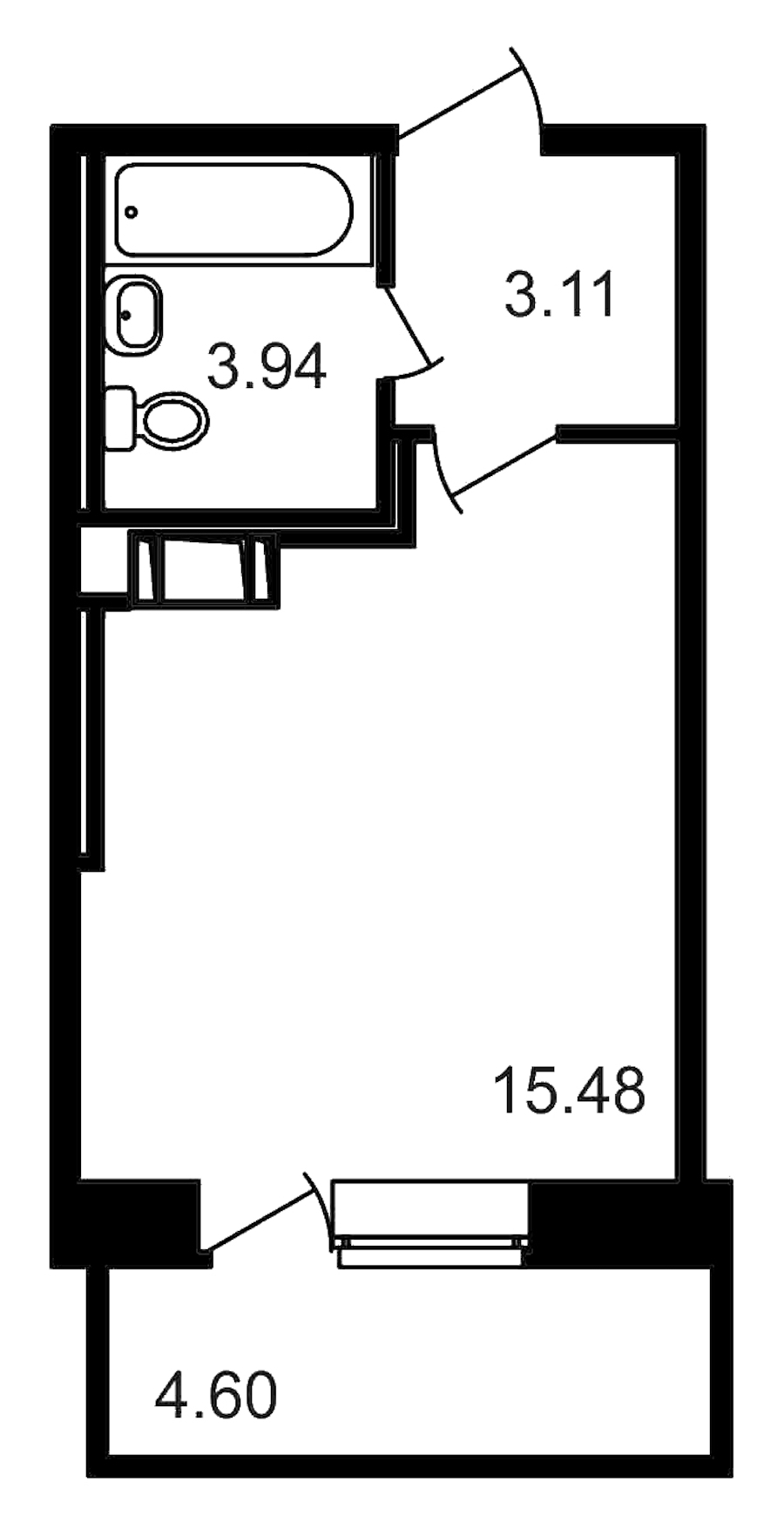 Студия, 27 м² — ЖК ЖК Северный