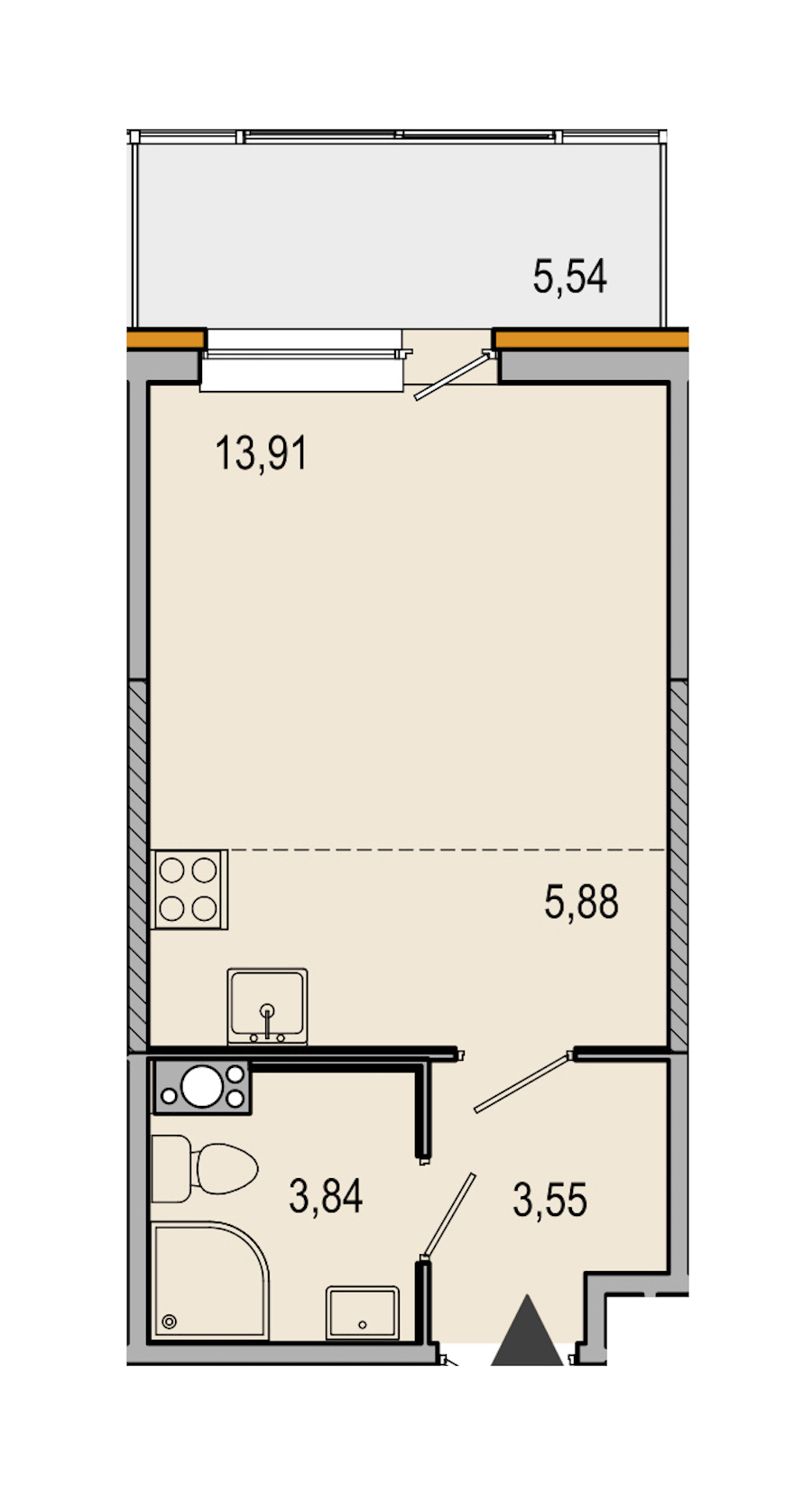 Студия, 27 м² — ЖК ЖК ТАРМО