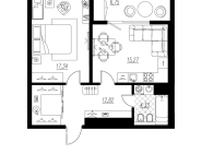1-комнатная, 57 м² — ЖК ЖК Botanica (Ботаника)