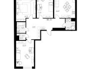 3-комнатная, 116 м² — ЖК ЖК Botanica (Ботаника)