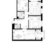 3-комнатная, 132 м² — ЖК ЖК Botanica (Ботаника)