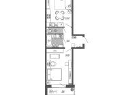1-комнатная, 51 м² — ЖК ЖК Эталон на Неве