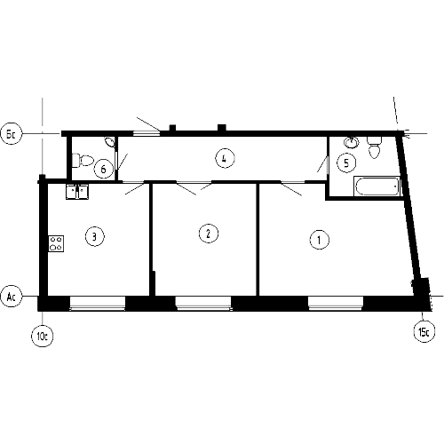 2-комнатная, 74 м² — ЖК ЖК Эталон на Неве