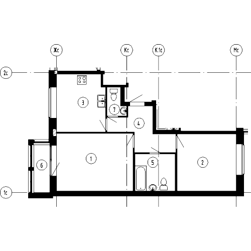 2-комнатная, 67 м² — ЖК ЖК Эталон на Неве