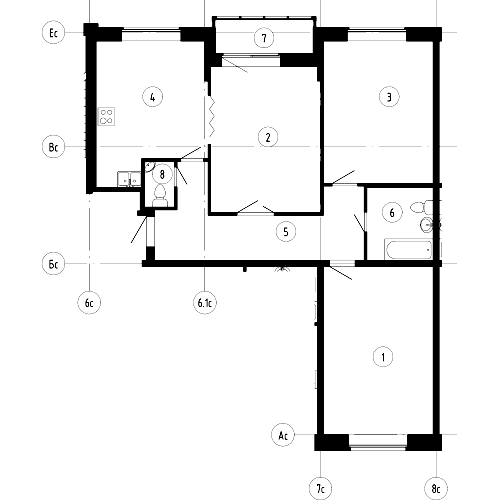 3-комнатная, 105 м² — ЖК ЖК Эталон на Неве