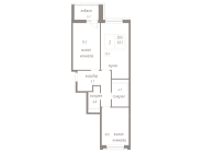2-комнатная, 65 м² — ЖК ЖК Лайф Лесная